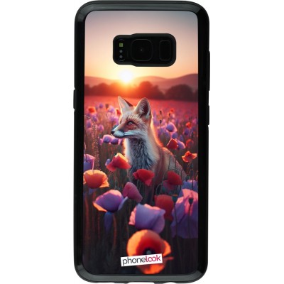 Coque Samsung Galaxy S8 - Hybrid Armor noir Renard pourpre au crépuscule