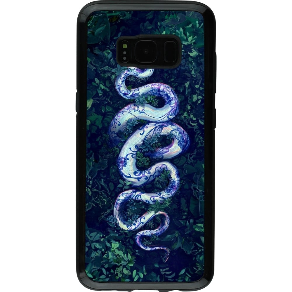 Coque Samsung Galaxy S8 - Hybrid Armor noir Serpent Blue Anaconda