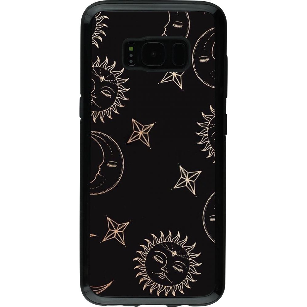 Hülle Samsung Galaxy S8 - Hybrid Armor schwarz Suns and Moons