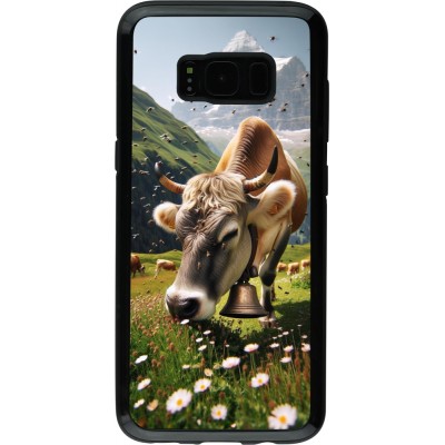 Coque Samsung Galaxy S8 - Hybrid Armor noir Vache montagne Valais