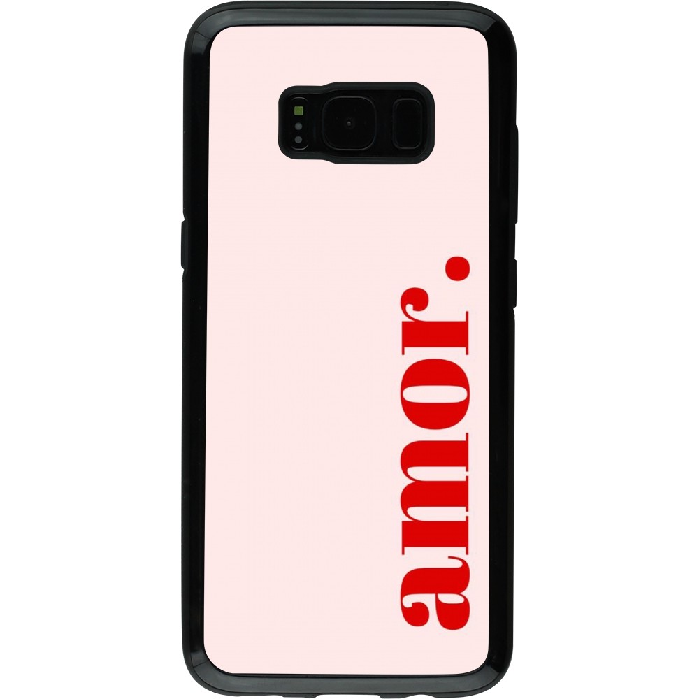 Coque Samsung Galaxy S8 - Hybrid Armor noir Valentine 2024 amor