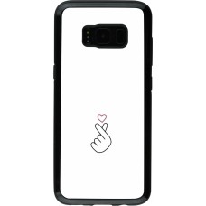 Coque Samsung Galaxy S8 - Hybrid Armor noir Valentine 2024 heart by Millennials