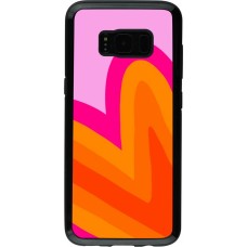 Coque Samsung Galaxy S8 - Hybrid Armor noir Valentine 2024 heart gradient