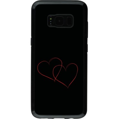 Coque Samsung Galaxy S8 - Hybrid Armor noir Valentine 2023 attached heart