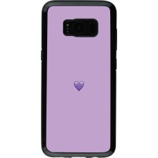 Coque Samsung Galaxy S8 - Hybrid Armor noir Valentine 2023 purpule single heart