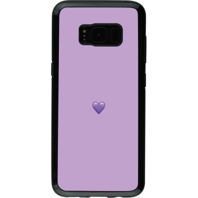 Coque Samsung Galaxy S8 - Hybrid Armor noir Valentine 2023 purpule single heart