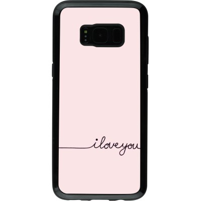 Coque Samsung Galaxy S8 - Hybrid Armor noir Valentine 2023 i love you writing