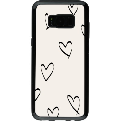 Coque Samsung Galaxy S8 - Hybrid Armor noir Valentine 2023 minimalist hearts