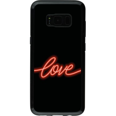 Coque Samsung Galaxy S8 - Hybrid Armor noir Valentine 2023 neon love