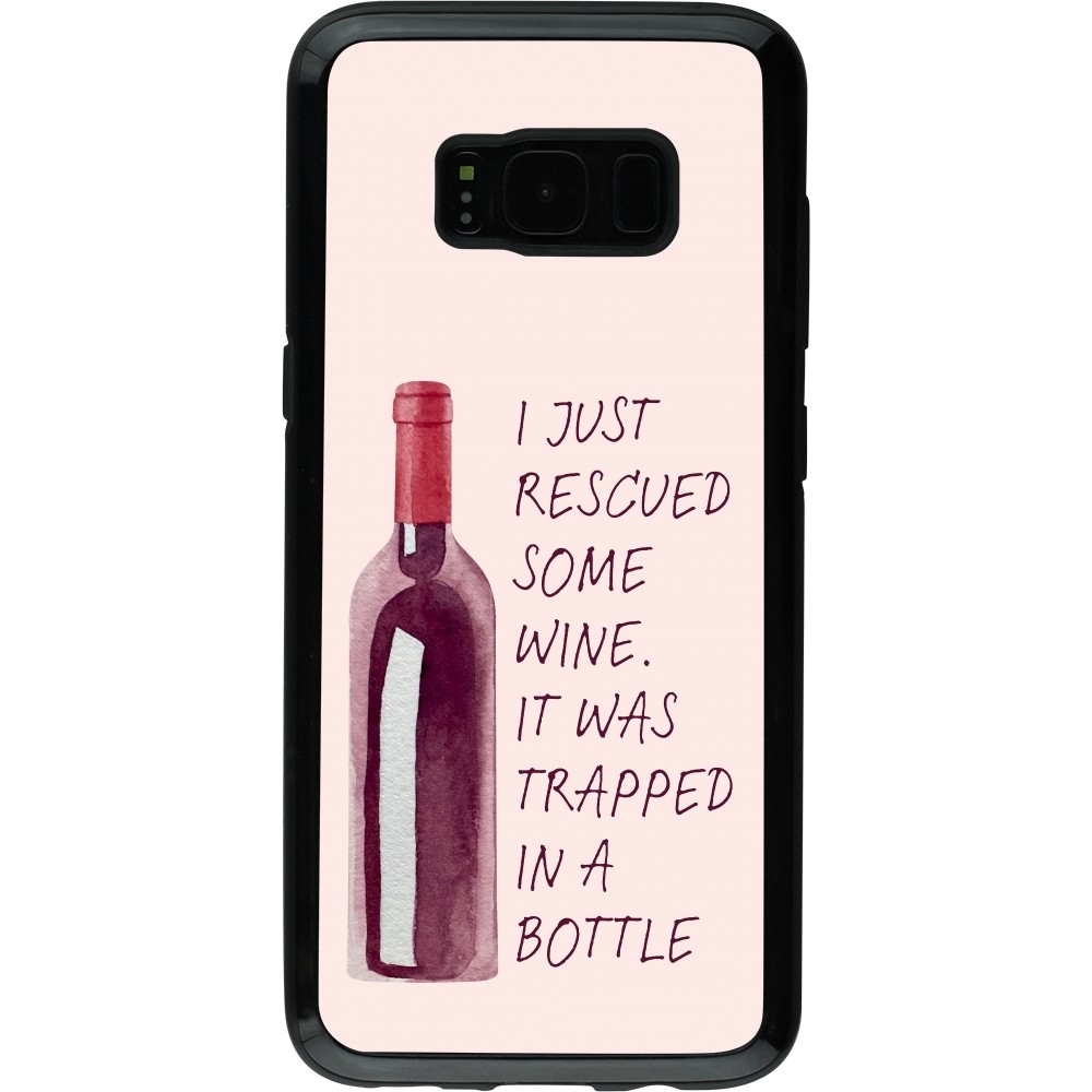 Coque Samsung Galaxy S8 - Hybrid Armor noir I just rescued some wine