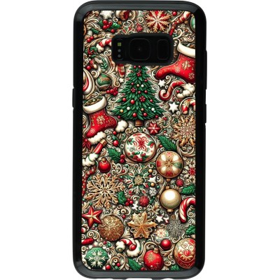 Coque Samsung Galaxy S8 - Hybrid Armor noir Noël 2023 micro pattern