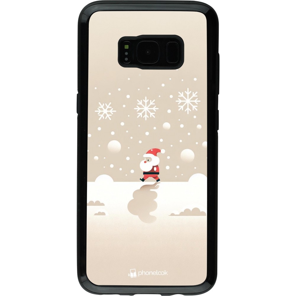 Coque Samsung Galaxy S8 - Hybrid Armor noir Noël 2023 Minimalist Santa