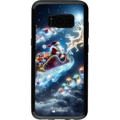 Coque Samsung Galaxy S8 - Hybrid Armor noir Noël 2023 Père Noël enchanté