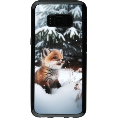 Coque Samsung Galaxy S8 - Hybrid Armor noir Noël 2023 Renardeau sapin