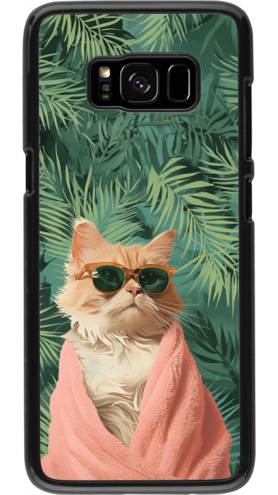 Coque Samsung Galaxy S8 - Cat Summer Palms