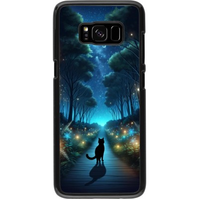 Coque Samsung Galaxy S8 - Chat noir promenade