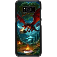 Coque Samsung Galaxy S8 - Dragon Volant Forêt Trésor