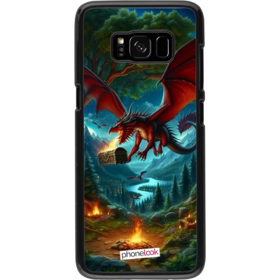 Coque Samsung Galaxy S8 - Dragon Volant Forêt Trésor