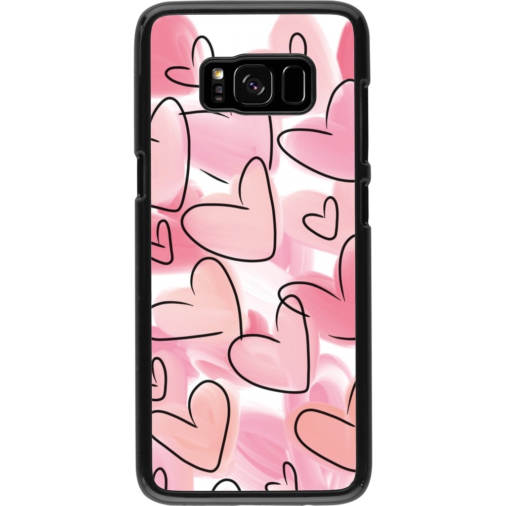 Samsung Galaxy S8 Case Hülle - Easter 2023 pink hearts