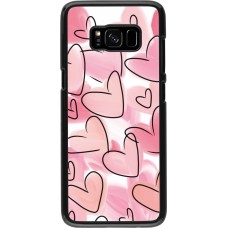 Samsung Galaxy S8 Case Hülle - Easter 2023 pink hearts