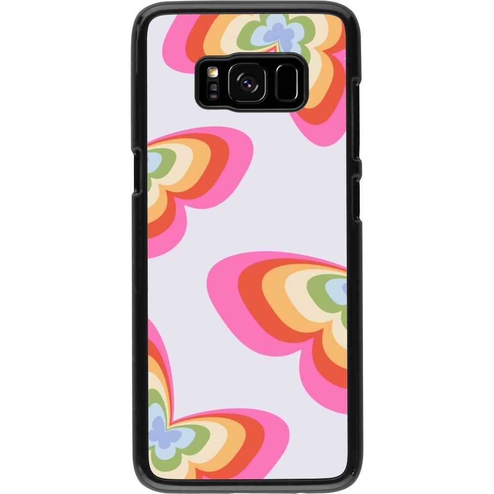 Samsung Galaxy S8 Case Hülle - Easter 2024 rainbow butterflies