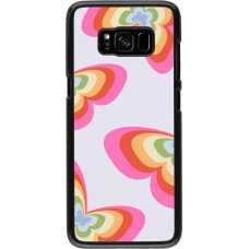 Samsung Galaxy S8 Case Hülle - Easter 2024 rainbow butterflies