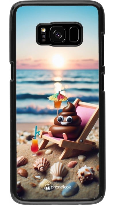 Coque Samsung Galaxy S8 - Emoji caca sur chaise longue