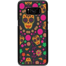 Samsung Galaxy S8 Case Hülle - Halloween 22 colorful mexican skulls