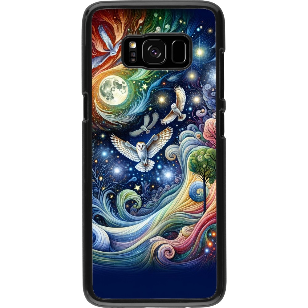 Samsung Galaxy S8 Case Hülle - Fliegender Blumen-Eule