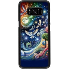 Samsung Galaxy S8 Case Hülle - Fliegender Blumen-Eule