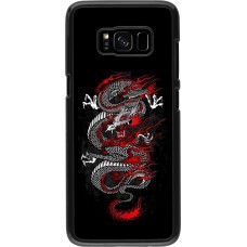 Coque Samsung Galaxy S8 - Japanese style Dragon Tattoo Red Black