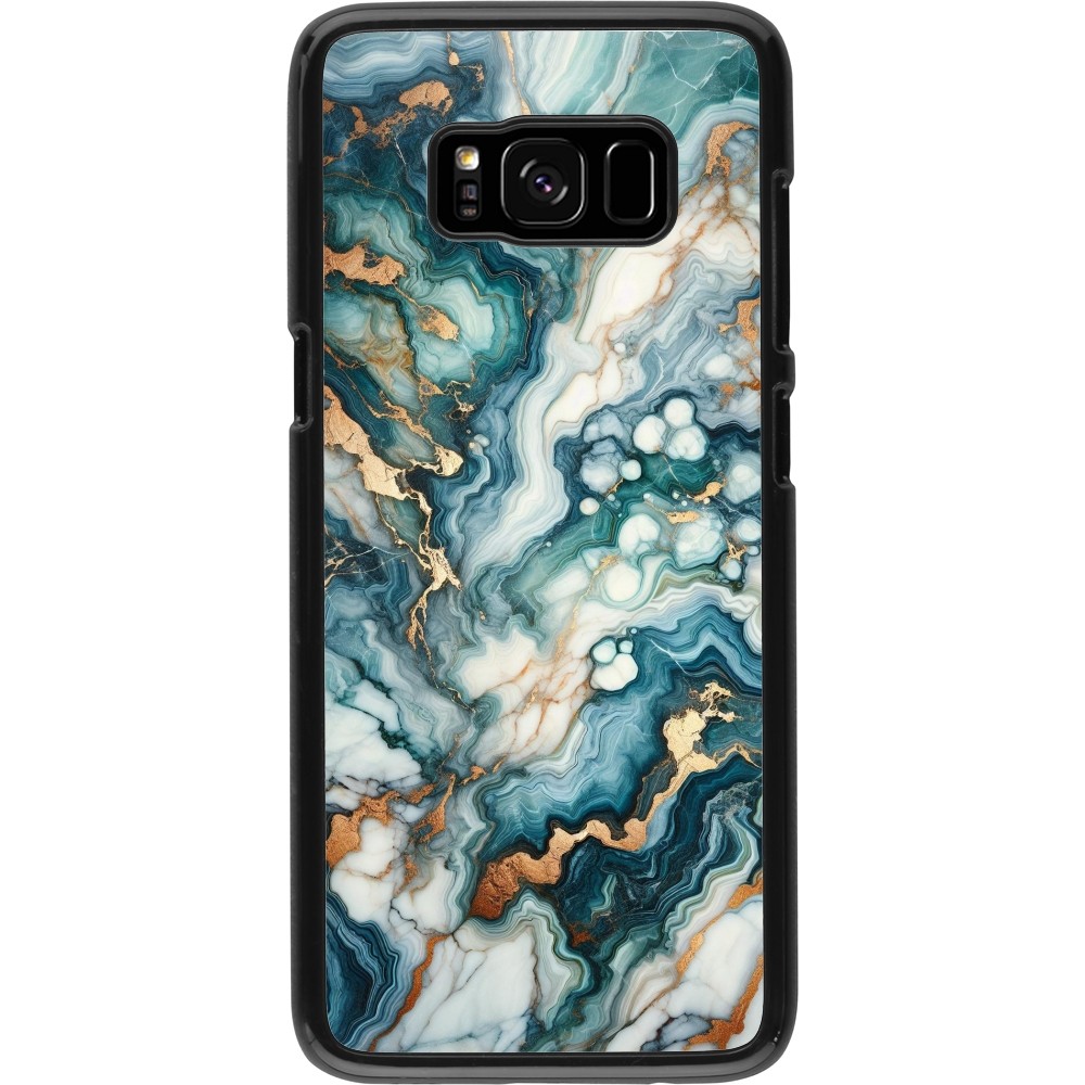 Coque Samsung Galaxy S8 - Marbre Vert Bleu Doré