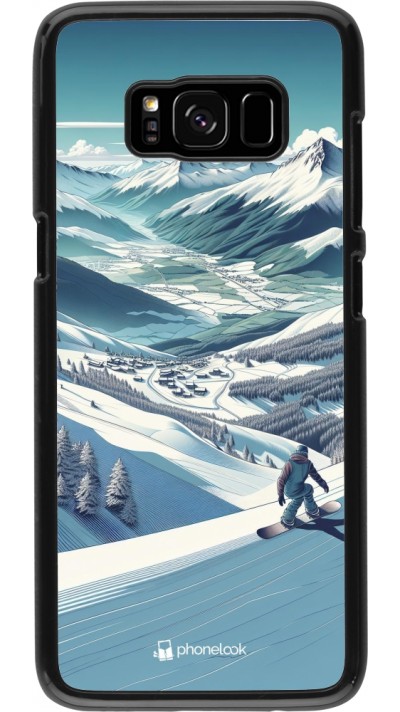 Coque Samsung Galaxy S8 - Snowboarder Montagne