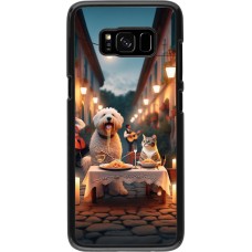 Coque Samsung Galaxy S8 - Valentine 2024 Dog & Cat Candlelight