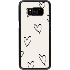 Coque Samsung Galaxy S8 - Valentine 2023 minimalist hearts