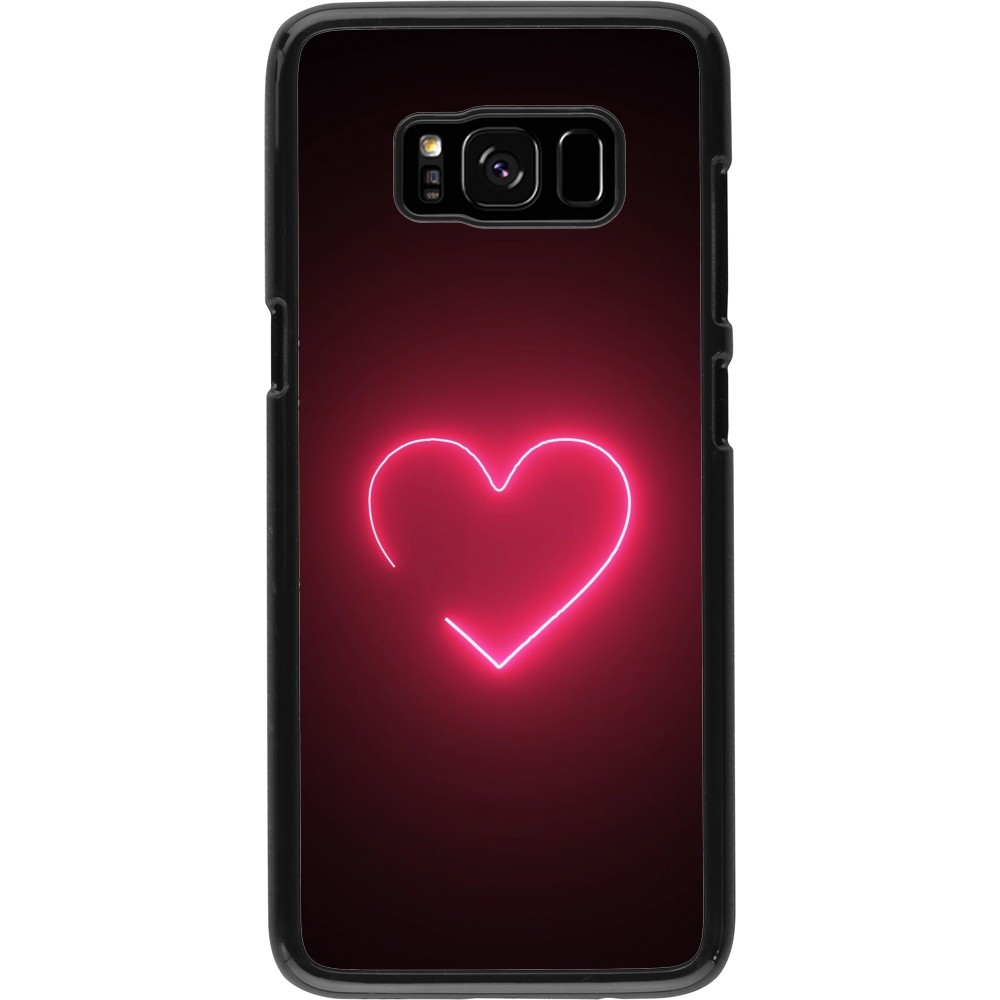 Coque Samsung Galaxy S8 - Valentine 2023 single neon heart