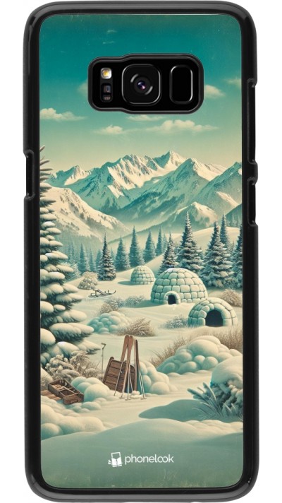 Coque Samsung Galaxy S8 - Vintage Snowy Mountain Igloo