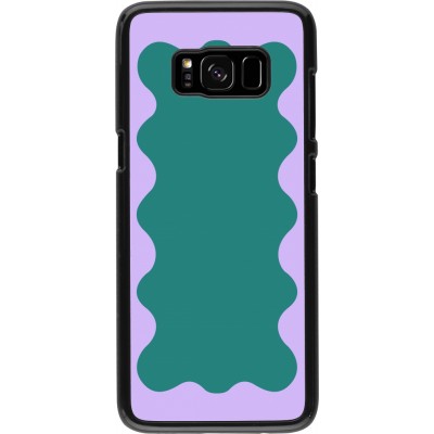 Coque Samsung Galaxy S8 - Wavy Rectangle Green Purple