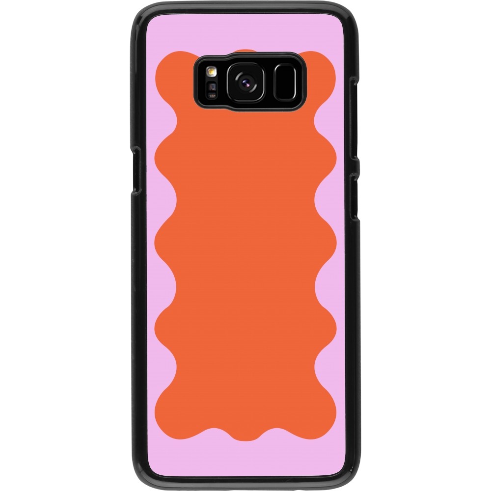 Coque Samsung Galaxy S8 - Wavy Rectangle Orange Pink