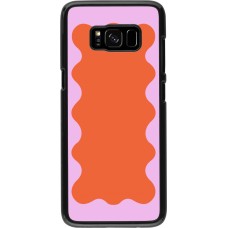 Coque Samsung Galaxy S8 - Wavy Rectangle Orange Pink