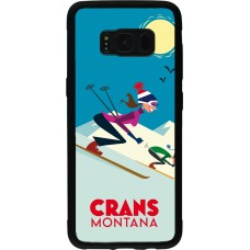 Samsung Galaxy S8 Case Hülle - Silikon schwarz Crans-Montana Ski Downhill