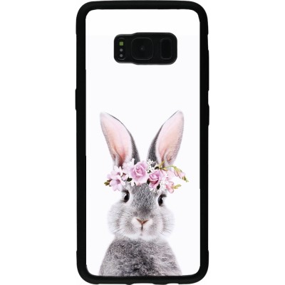 Coque Samsung Galaxy S8 - Silicone rigide noir Easter 2023 flower bunny