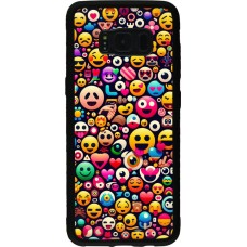 Coque Samsung Galaxy S8 - Silicone rigide noir Emoji Mix Color