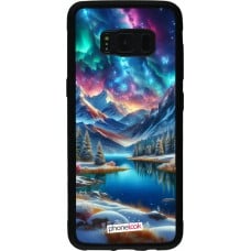 Coque Samsung Galaxy S8 - Silicone rigide noir Fantasy Mountain Lake Sky Stars