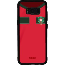 Samsung Galaxy S8 Case Hülle - Silikon schwarz Marokko 2022 personalisierbares Fussballtrikot