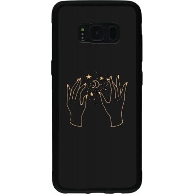 Coque Samsung Galaxy S8 - Silicone rigide noir Grey magic hands