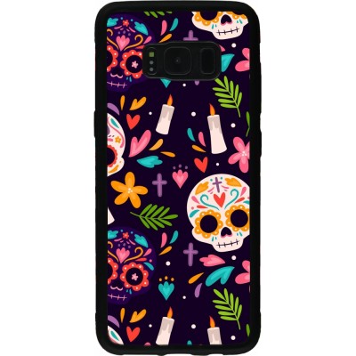 Coque Samsung Galaxy S8 - Silicone rigide noir Halloween 2023 mexican style