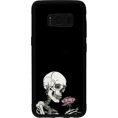 Coque Samsung Galaxy S8 - Silicone rigide noir Halloween 2023 rose and skeleton