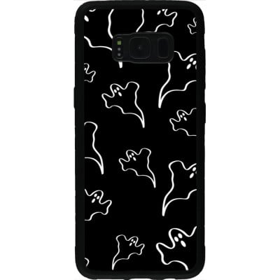 Coque Samsung Galaxy S8 - Silicone rigide noir Halloween 2024 black and white ghosts