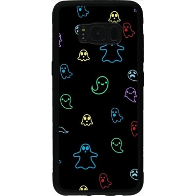 Coque Samsung Galaxy S8 - Silicone rigide noir Halloween 2024 colorful ghosts